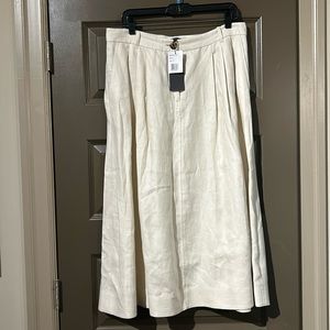 NWT Lafayette 148 Rosabella Linen Skirt Sz 12